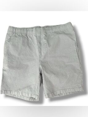 Free Fly Apparel Men’s Canvas Shorts Blue Gray Elastic Waist Size Large NWT